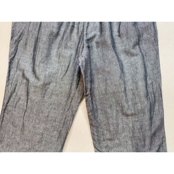 Croft & Barrow Womens Linen-Blend Casual Pants Size XL Gray Drawstring Straight - Picture 11 of 12